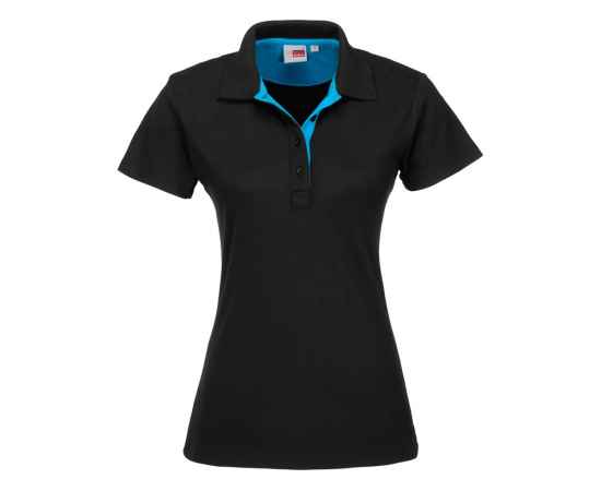 Рубашка поло Solo женская, L, 1517751L, Цвет: черный,аква, Размер: L