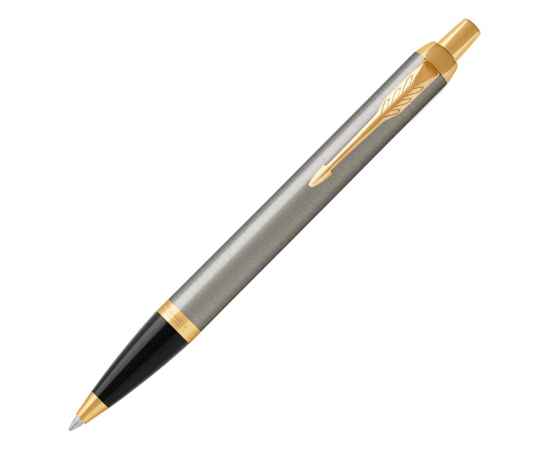 Ручка шариковая Parker IM Core Brushed Metal GT, 1931670, Цвет: золотистый,серебристый