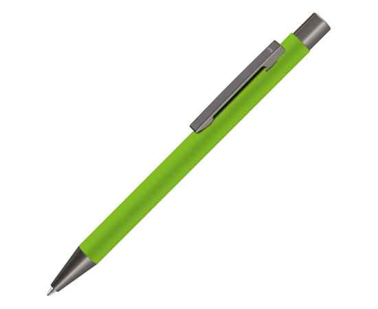 Ручка металлическая шариковая Straight Gum soft-touch с зеркальной гравировкой, 187927.09, Цвет: зеленое яблоко