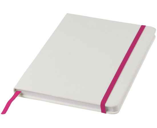 Блокнот А5 Spectrum с белой обложкой и цветной резинкой, 10713506, Цвет: розовый,белый