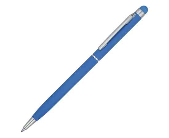 Ручка-стилус металлическая шариковая Jucy Soft soft-touch, 18570.12, Цвет: голубой