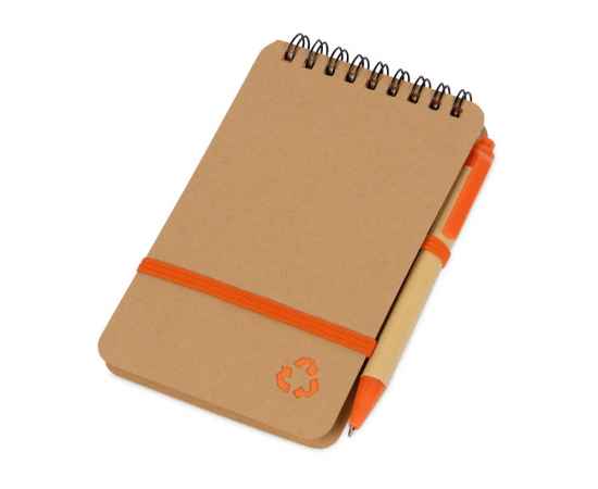 Блокнот Masai с шариковой ручкой, 787314, Цвет: оранжевый,оранжевый,оранжевый,бежевый