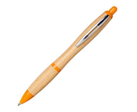 Ручка шариковая Nash из бамбука, 10737807, Цвет: оранжевый,натуральный