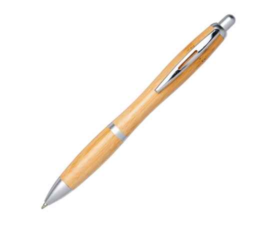 Ручка шариковая Nash из бамбука, 10737800, Цвет: серебристый,натуральный