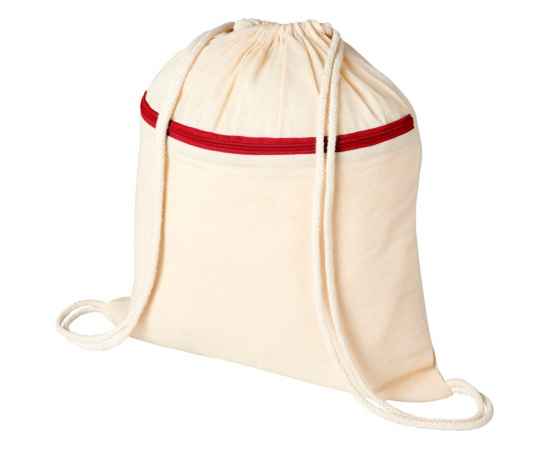Рюкзак Oregon с карманом на молнии, 12047102, Цвет: красный,натуральный