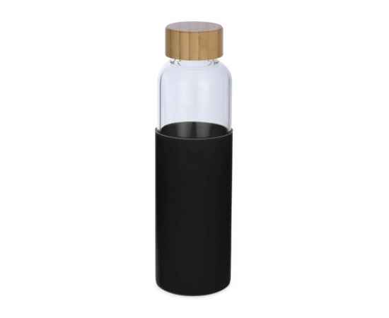 Стеклянная бутылка для воды в силиконовом чехле Refine, 887317, Цвет: черный,прозрачный, Объем: 550
