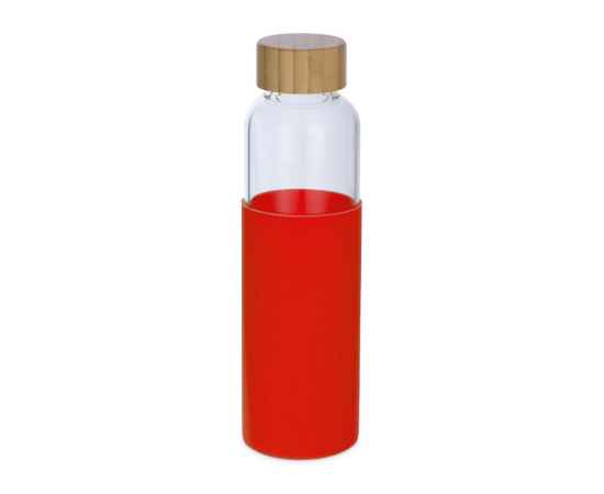 Стеклянная бутылка для воды в силиконовом чехле Refine, 887311, Цвет: красный,прозрачный, Объем: 550