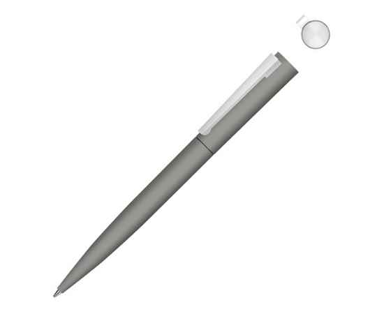 Ручка шариковая металлическая Brush Gum, soft-touch, 187991.17, Цвет: серый