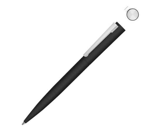 Ручка шариковая металлическая Brush Gum, soft-touch, 187991.07, Цвет: черный