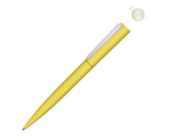 Ручка шариковая металлическая Brush Gum, soft-touch, 187991.04, Цвет: желтый
