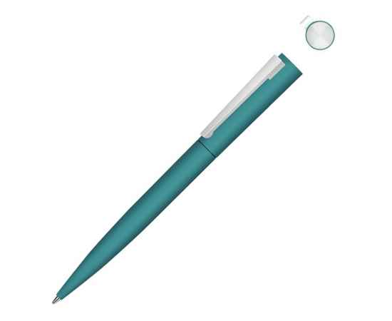 Ручка шариковая металлическая Brush Gum, soft-touch, 187991.23, Цвет: бирюзовый