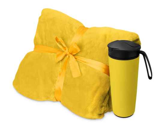 Подарочный набор Dreamy hygge с пледом и термокружкой, 700347.04, Цвет: желтый, Объем: 470