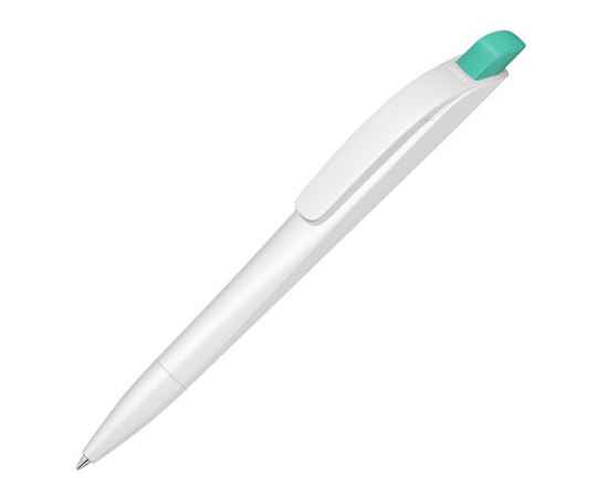Ручка шариковая пластиковая Stream, 187902.23, Цвет: белый,бирюзовый
