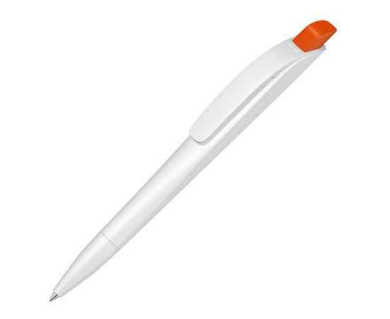 Ручка шариковая пластиковая Stream, 187902.08, Цвет: белый,оранжевый