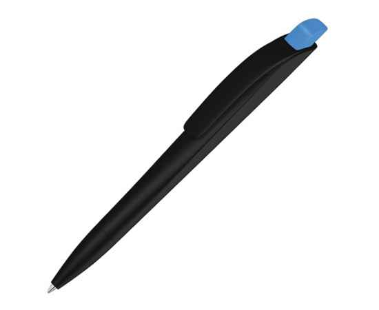 Ручка шариковая пластиковая Stream, 187903.12, Цвет: черный,голубой