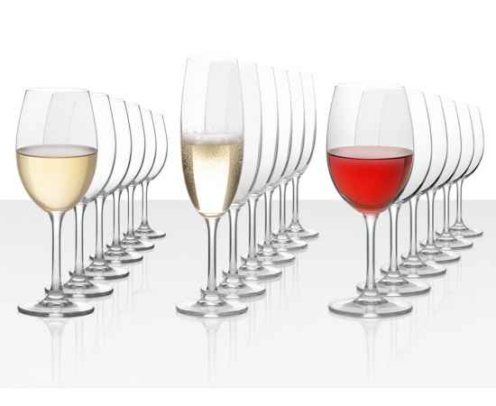 Подарочный набор бокалов для красного, белого и игристого вина Celebration, 18 шт, 900006