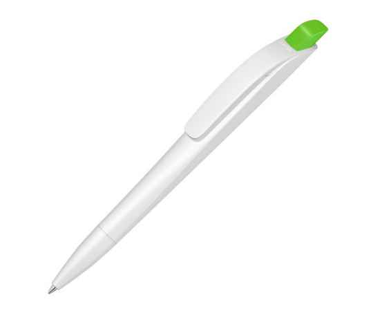 Ручка шариковая пластиковая Stream, 187902.13, Цвет: белый,салатовый
