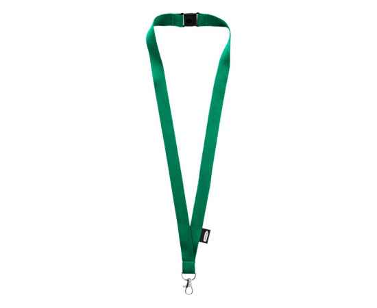 Ремешок на шею с карабином Tom из переработанного ПЭТ, 10251761, Цвет: зеленый