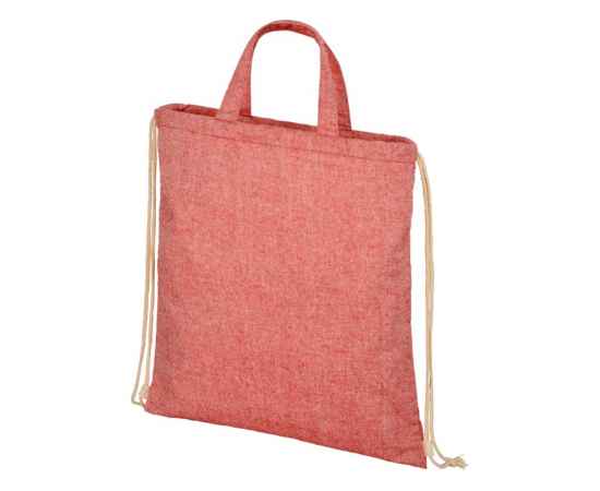 Сумка-рюкзак Pheebs из переработанного хлопка, 210 г/м², 12046091, Цвет: красный
