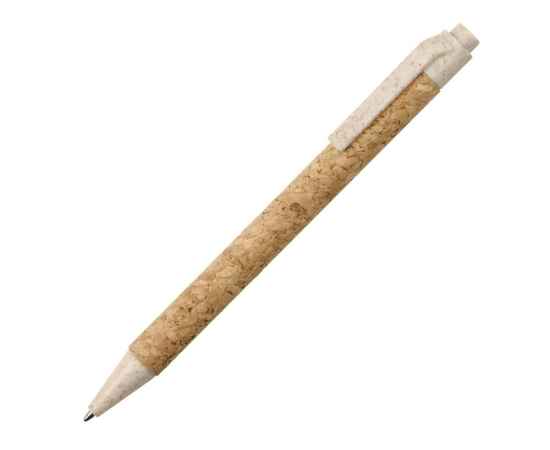 Ручка из пробки и переработанной пшеницы шариковая Evora, 11576.16, Цвет: коричневый,бежевый