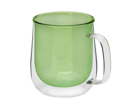 Кружка с двойными стенками Ubud, 828154, Цвет: прозрачный,зеленый прозрачный, Объем: 250