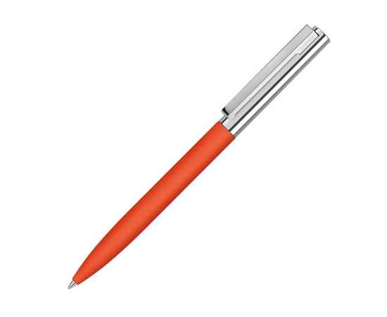 Ручка металлическая шариковая Bright GUM soft-touch с зеркальной гравировкой, 188020.08, Цвет: оранжевый