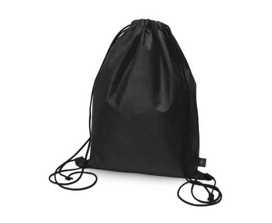 Рюкзак-мешок Reviver из нетканого переработанного материала RPET, 590607, Цвет: черный