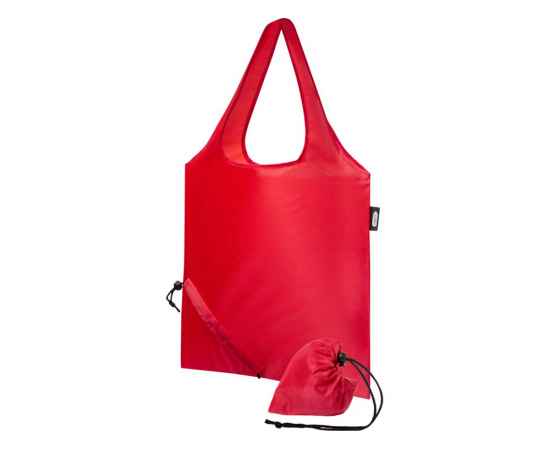 Складная эко-сумка Sabia из вторичного ПЭТ, 12054121, Цвет: красный