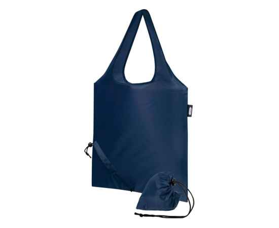 Складная эко-сумка Sabia из вторичного ПЭТ, 12054155, Цвет: темно-синий