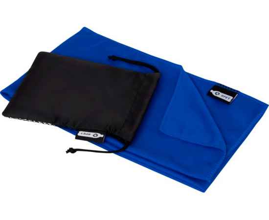 Охлаждающее полотенце Raquel из переработанного ПЭТ в мешочке, 12500153, Цвет: ярко-синий