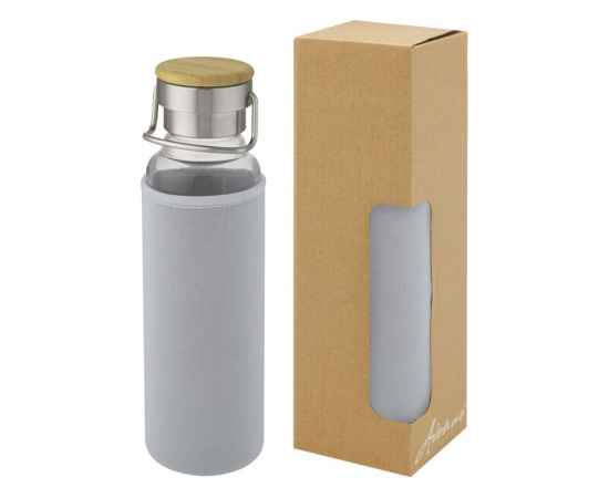 Стеклянная бутылка Thor с неопреновым чехлом, 10069682, Цвет: серый, Объем: 660