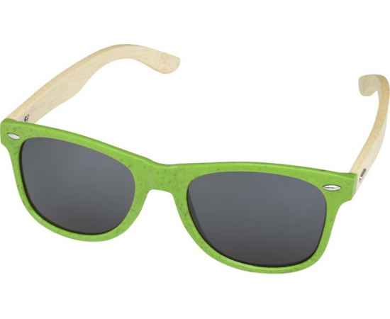 Солнцезащитные очки Sun Ray с бамбуковой оправой, 12700563, Цвет: лайм