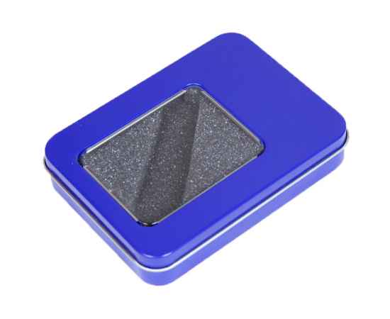 Металлическая упаковка для флешки, 6027.02, Цвет: синий