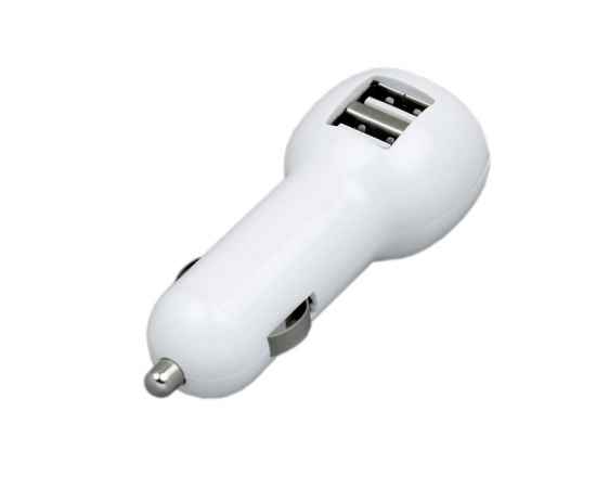 Автомобильная зарядка на 2 USB порта, 6620.06, Цвет: белый