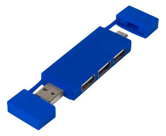 12425153 Двойной USB 2.0-хаб Mulan, Цвет: синий