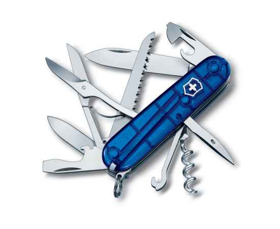Нож перочинный Huntsman, 91 мм, 15 функций, 601131, Цвет: синий прозрачный