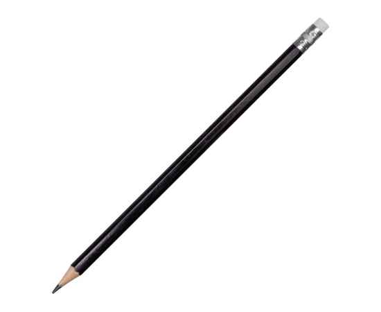 Шестигранный карандаш с ластиком Presto, 14003.07, Цвет: черный