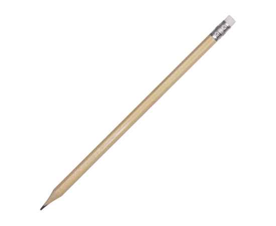 Шестигранный карандаш с ластиком Presto, 14003.05, Цвет: натуральный