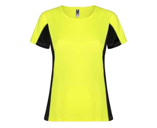 Спортивная футболка Shanghai женская, S, 6648CA22102S, Цвет: черный,неоновый желтый, Размер: S