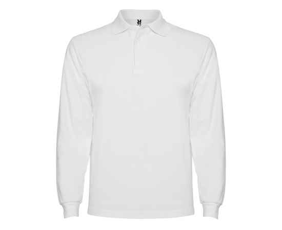 Рубашка поло Estrella мужская с длинным рукавом, S, 6635PO01S, Цвет: белый, Размер: S