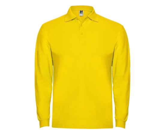 Рубашка поло Estrella мужская с длинным рукавом, S, 6635PO03S, Цвет: желтый, Размер: S