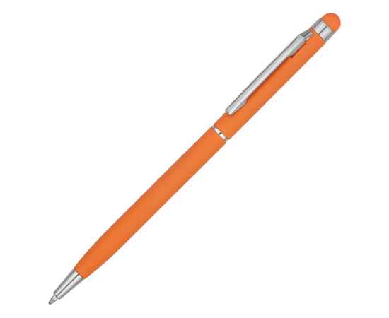 Ручка-стилус металлическая шариковая Jucy Soft soft-touch, 18570.13p, Цвет: оранжевый