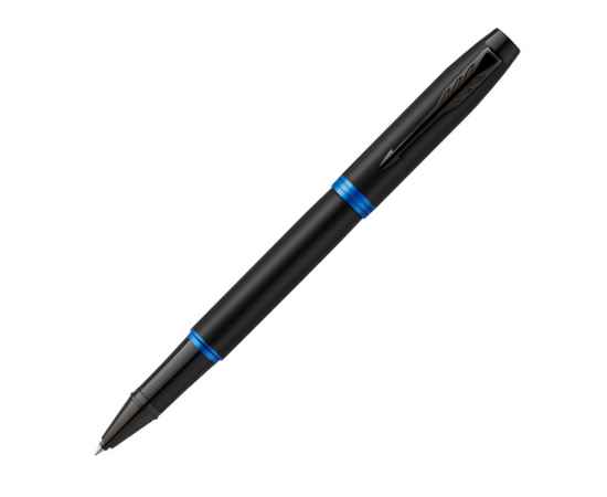 Ручка-роллер Parker IM Vibrant Rings Flame Blue, 2172860, Цвет: черный,синий