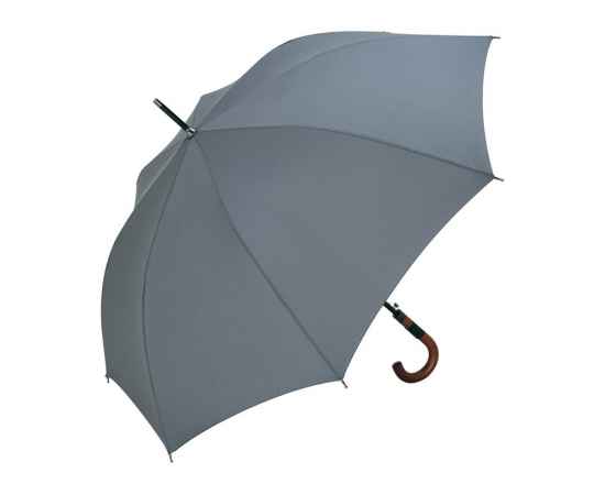 Зонт-трость Fop с деревянной ручкой, 100039, Цвет: серый