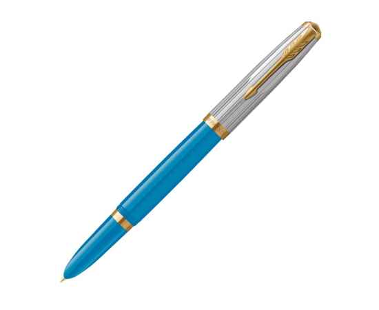 Ручка перьевая Parker 51 Premium, F/M, 2169079, Цвет: голубой,золотистый,серебристый