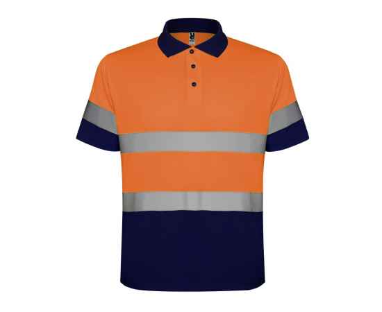 Рубашка поло со светоотражающими полосами Polaris, мужская, S, 9302HV55223S, Цвет: navy,неоновый оранжевый, Размер: S