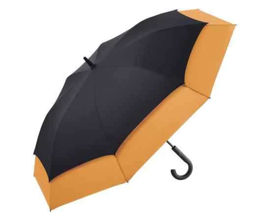 Зонт-трость Stretch с удлиняющимся куполом, 100121, Цвет: черный,оранжевый