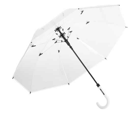 Зонт-трость Pure с прозрачным куполом, 100127, Цвет: белый