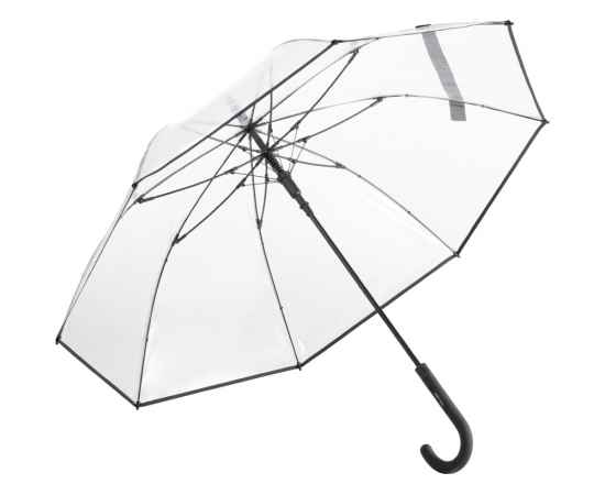 Зонт-трость Pure с прозрачным куполом, 100083, Цвет: черный