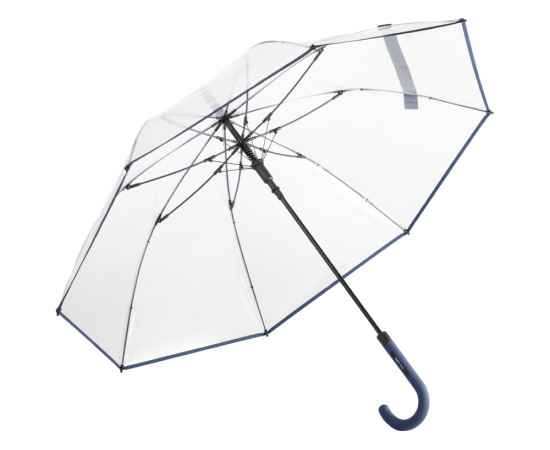 Зонт-трость Pure с прозрачным куполом, 100124, Цвет: темно-синий